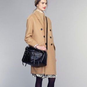 Oversized Banana Republic Camel Double Breasted Wool Coat